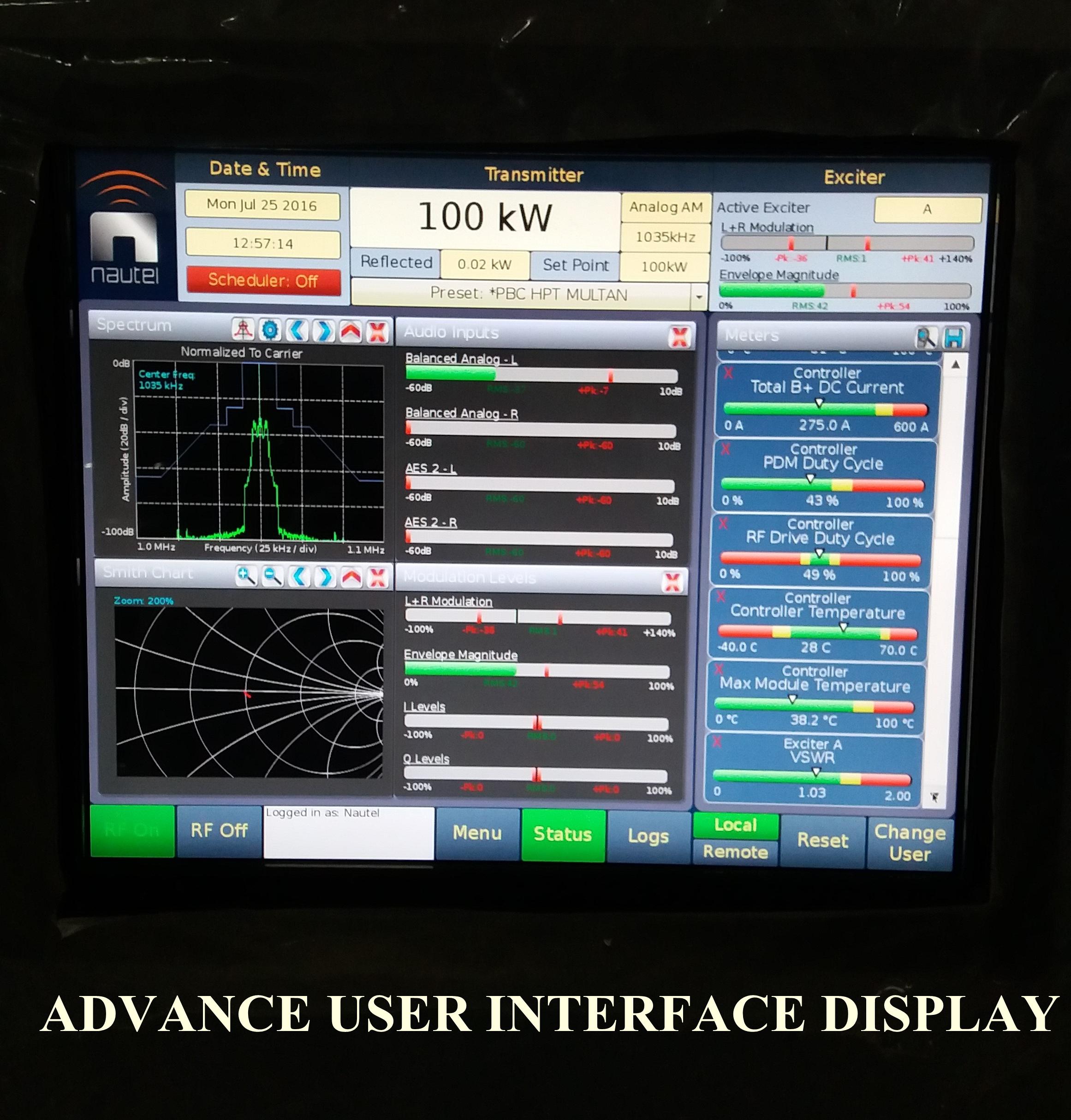 AUI of Nautel NX 100 MW Transmitter installed at HPT Multan